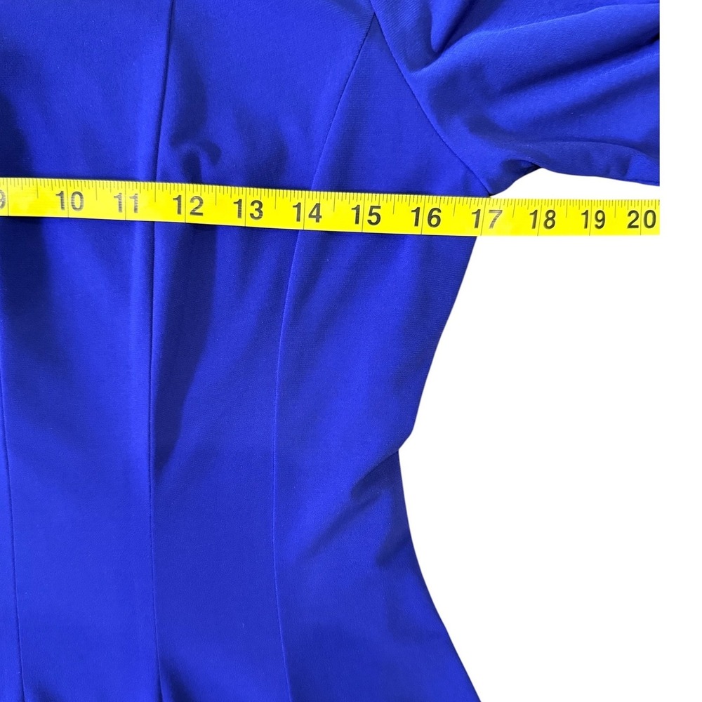 Jessica Howard Womens Royal Blue Fit and Flare Pocket Dress Gold Zipper‎ Size 8 - Picture 8 of 10